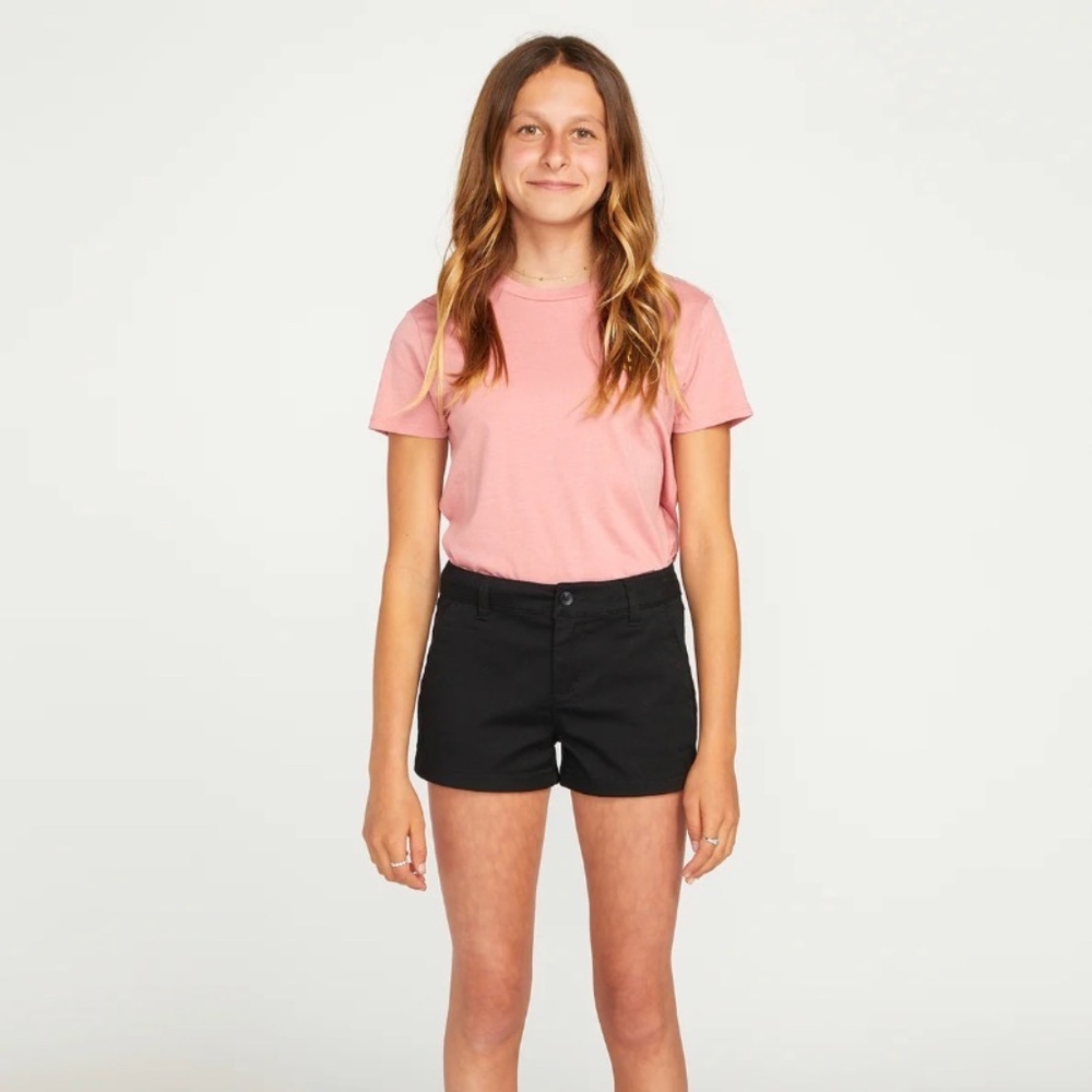 Volcom Big Girls Size 12 Frochickie Black Chino Shorts NWT